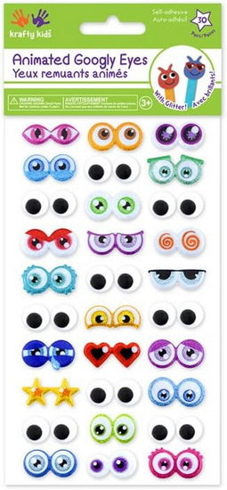 30 Yeux remuants adhésifs