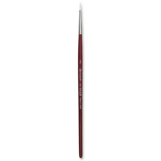 Brush Short Handle/Synthetic Bristle Round - #2