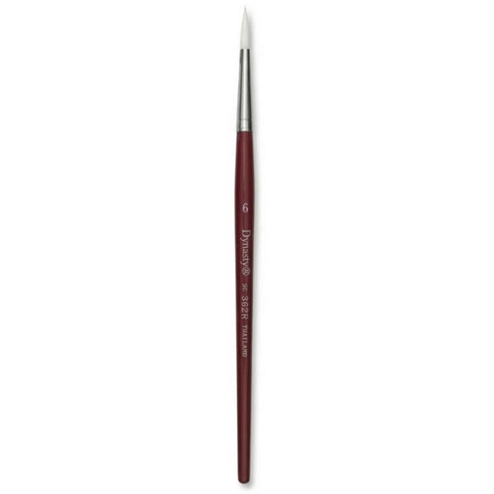Brush Short Handle/Synthetic Bristle Round - #6