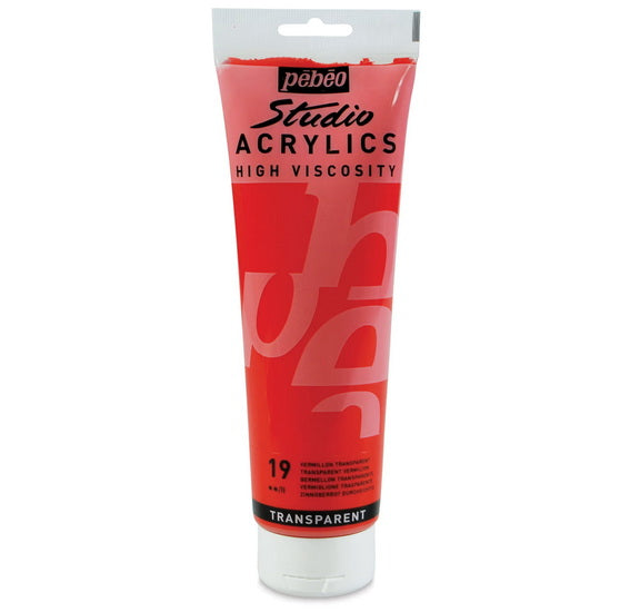 Acrylique hv - studio - 250ml - vermillon transparent