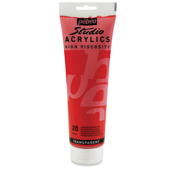 Acrylique hv - studio - 250ml - écarlate quinacridone