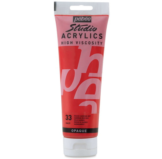 Acrylique hv - studio - 250ml - rouge de cadmium