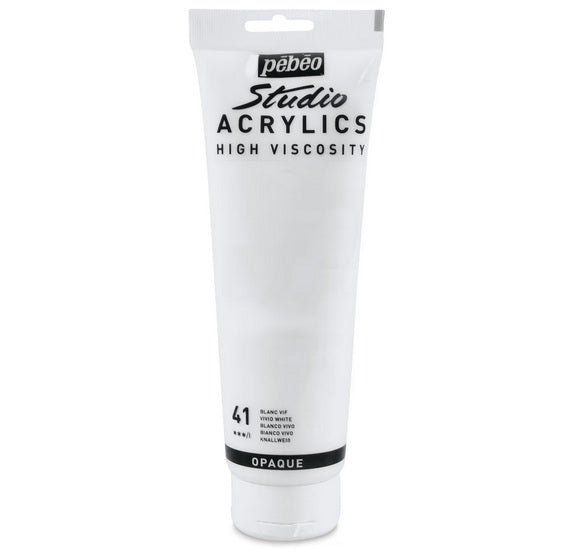 Acrylique hv - studio - 250ml - blanc vif