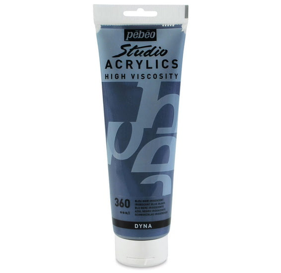 Acrylique hv - studio - 250ml - bleu noir iridescent