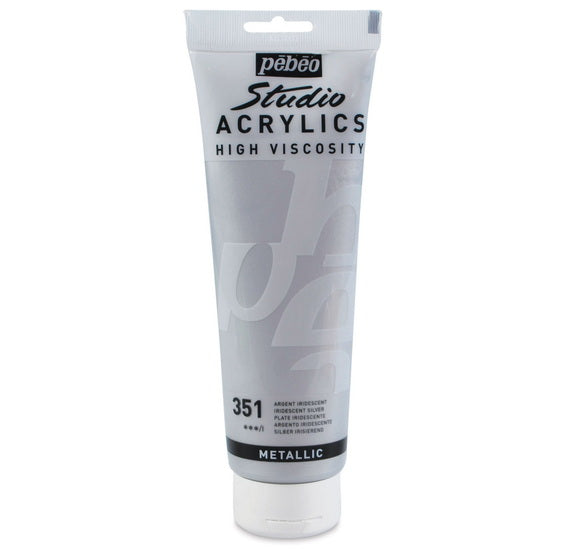 Acrylic hv - studio - 250ml - silver - iridescent