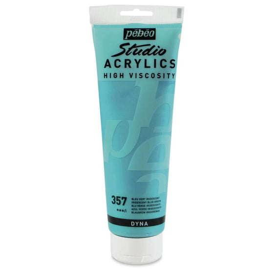 Acrylique hv - studio - 250ml - bleu vert iridescent