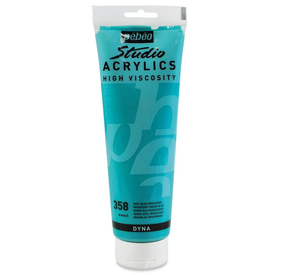 Acrylique hv - studio - 250ml - vert bleu iridescent
