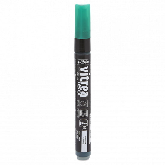 Marqueur verre - vitrea 160 - emeraude brillant