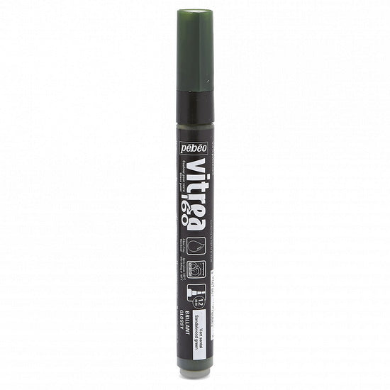 Marqueur verre - vitrea 160 - vert brillant santal