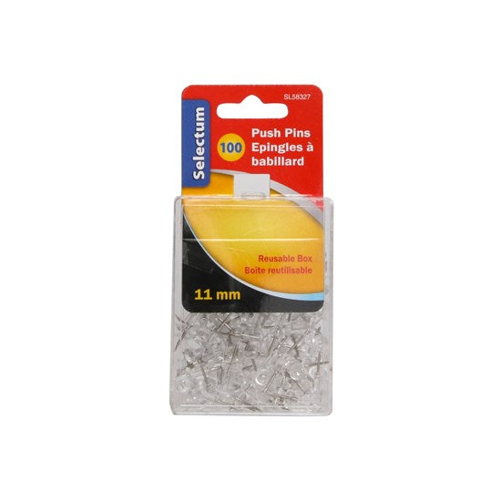 Transparent Push Pin Pack of 100