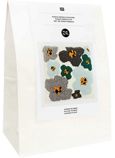 Kit punch needle coussin fleurs