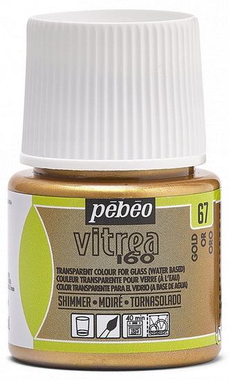 Peinture verre - vitrea 160 - 45ml - or moiré