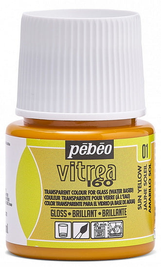 Peinture verre - vitrea 160 - 45ml - jaune soleil