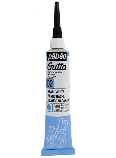 Peinture soie - setasilk - 20ml - gutta blanc nacré