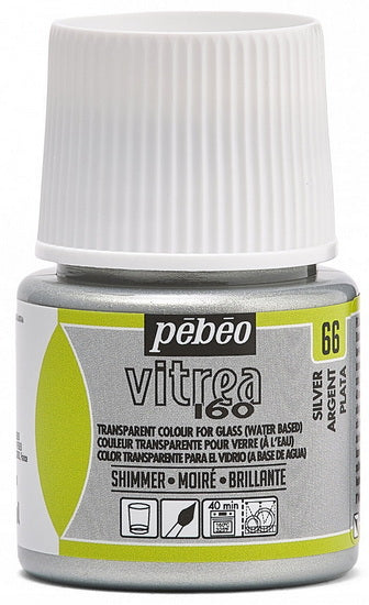 Peinture verre - vitrea 160 - 45ml - argent