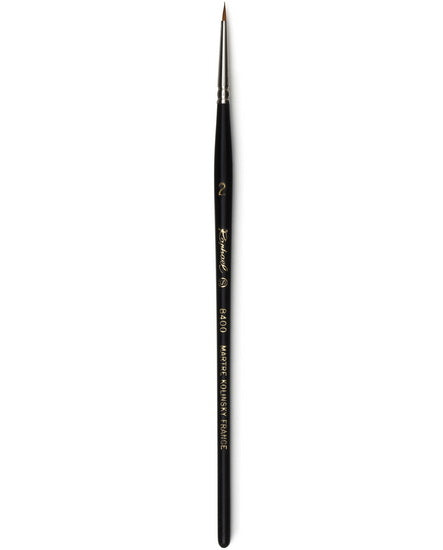 Watercolor brush - red sable - kolinsky - round short #2