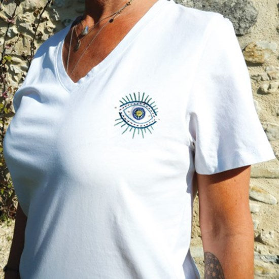 Kit broderie easy custo - le bon oeil