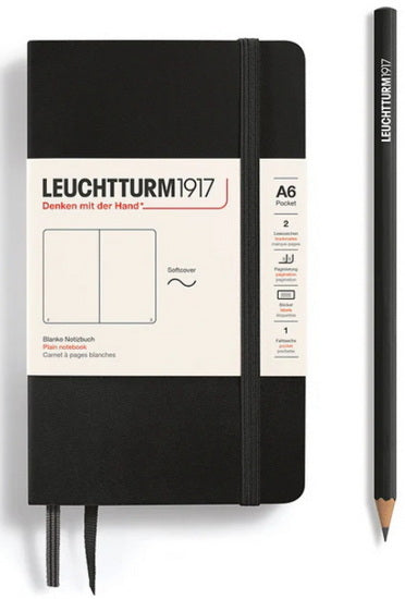 Cahier de notes souple uni a6 121p noir