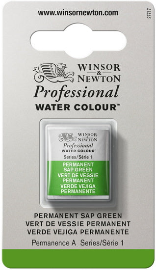 Aquarelle demi-godet - vert de vessie permanent - s1