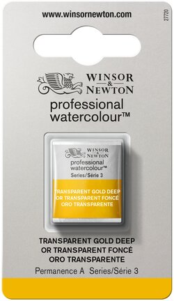 Aquarelle demi-godet - or transparent foncé - s3