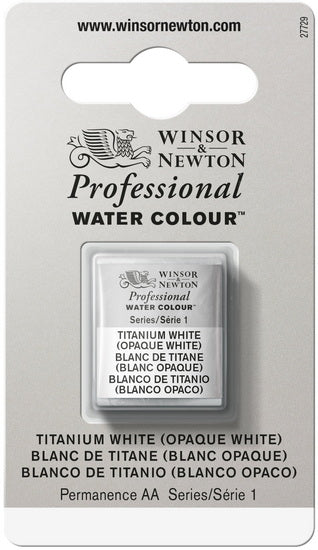 Aquarelle demi-godet - blanc de titane - s1