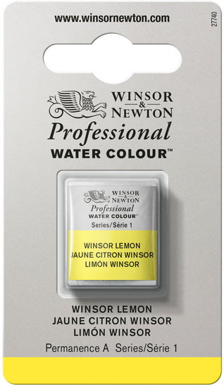 Aquarelle demi-godet - jaune citron winsor - s1