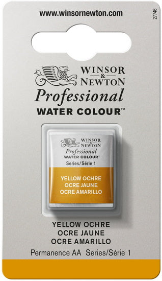 Aquarelle demi-godet - ocre jaune - s1