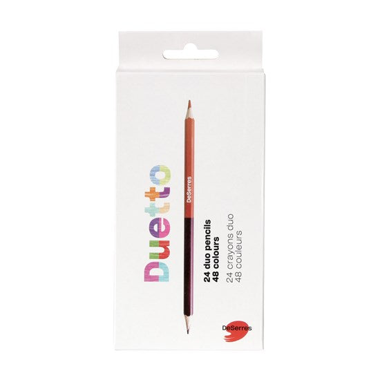 Ens. 24 crayons de couleur duetto