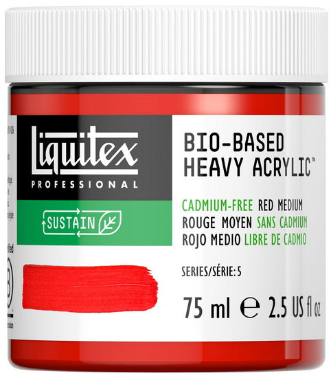 Acrylique bio hv - 2.5oz - rouge moyen sans cadmium - s5