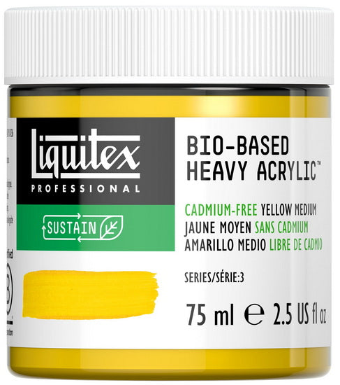 Acrylique bio hv - 2.5oz - jaune moyen sans cadmium - s3