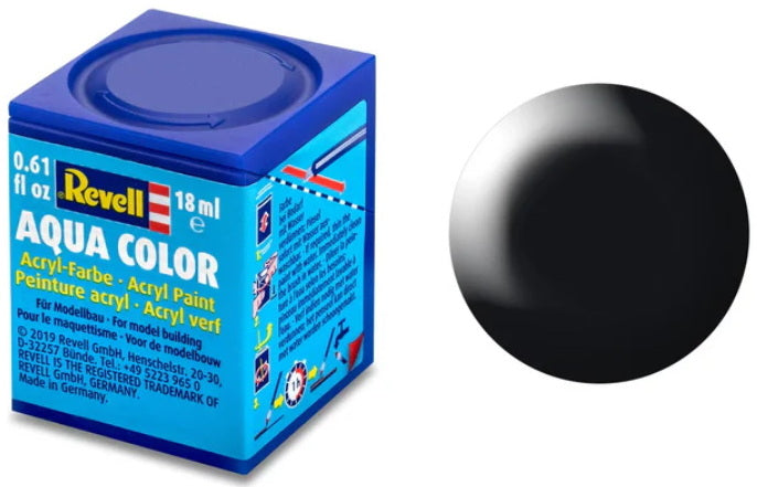 Aqua Color Acrylic Paint - 18 ml Black Silk