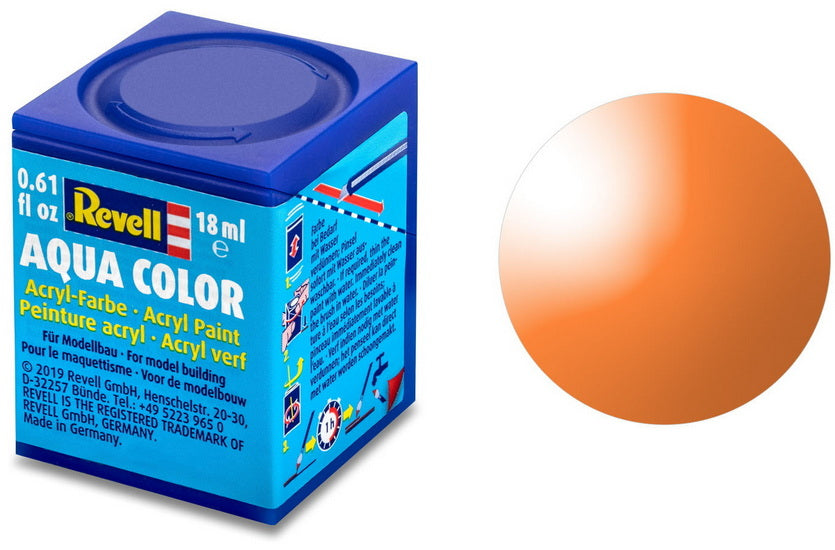 Aqua Color Acrylic Paint - 18 ml Orange Clear