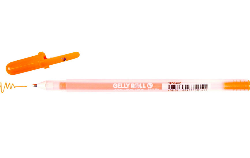 Stylo gel gelly roll moonlight 0.5mm orange fluo