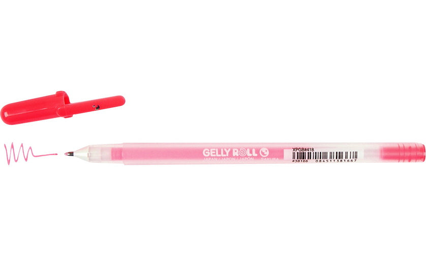 Stylo gel gelly roll moonlight 0.5mm rouge fluo