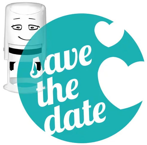 Motif à tampon – save the date avec coeurs