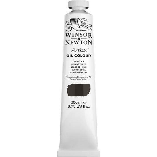 Artist oil - 200ml - lamp black - s1