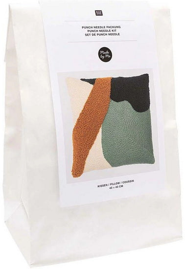 Punch needle kit pillow abstract