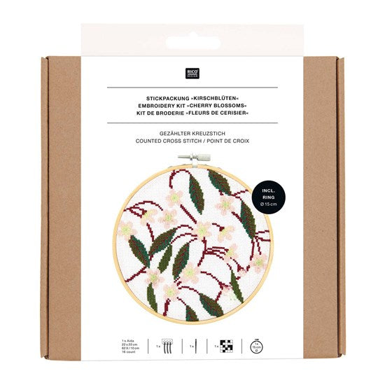 X-Stitch Embroidery Kit - Cherry Blossoms 2