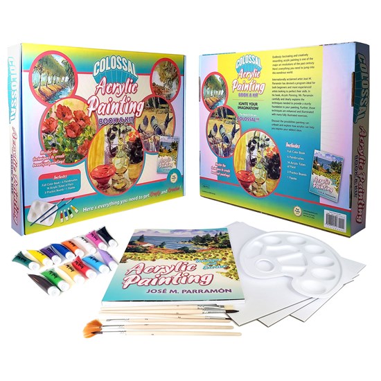 Kit peinture acrylique avec livre