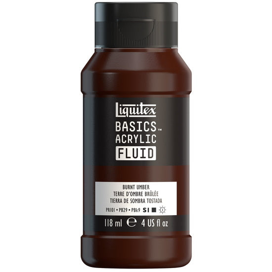 Acrylique basics fluide - 4oz - terre d'ombre brûlée