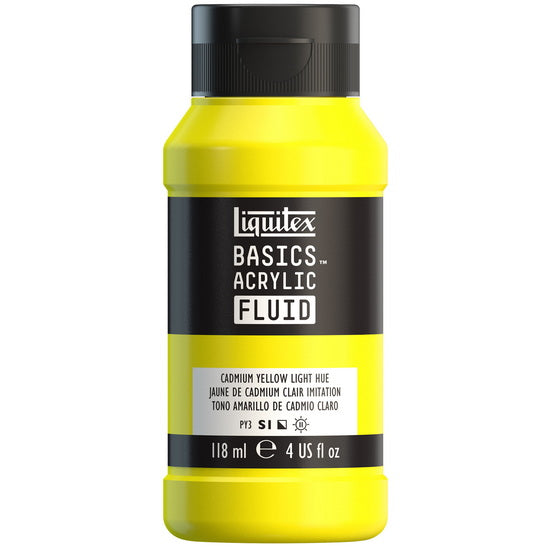 Acrylique basics fluide - 4oz - jaune de cadmium clair imitation