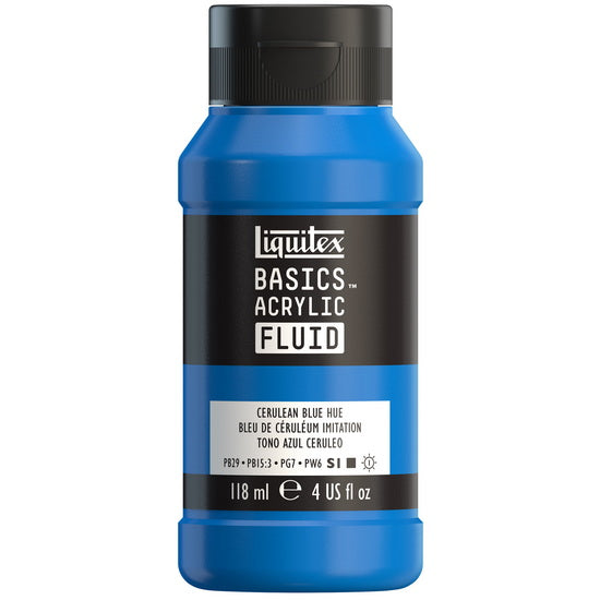 Acrylique basics fluide - 4oz - bleu céruléen imitation