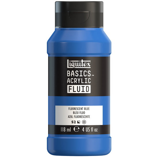 Acrylique basics fluide - 4oz - bleu fluorescent