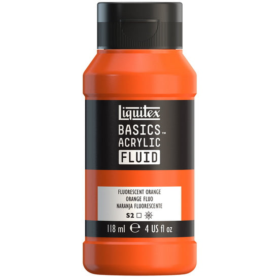 Acrylique basics fluide - 4oz - orange fluorescent