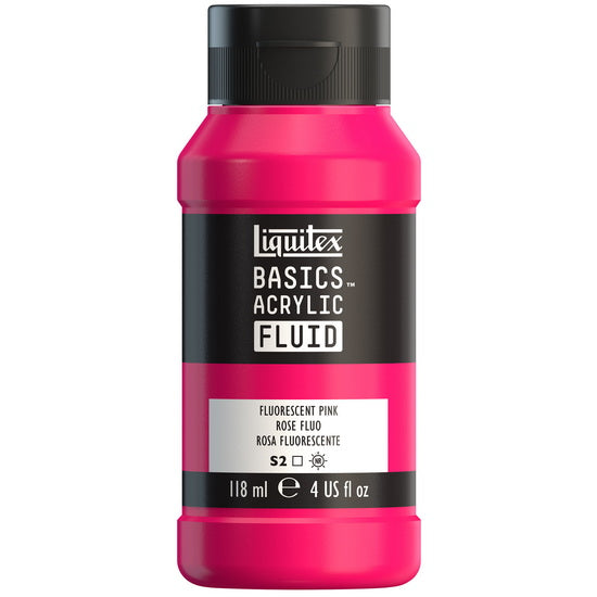 Acrylique basics fluide - 4oz - rose fluorescent
