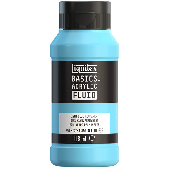 Acrylique basics fluide - 4oz - bleu clair permanent