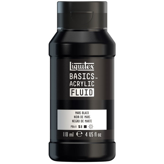 Acrylique basics fluide - 4oz - noir de mars