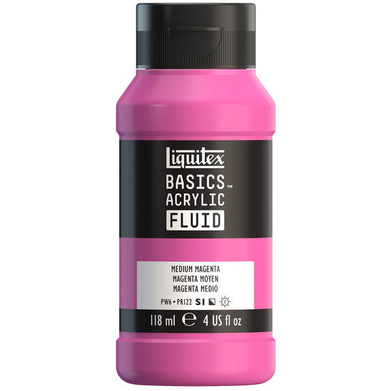 Acrylique basics fluide - 4oz - magenta moyen