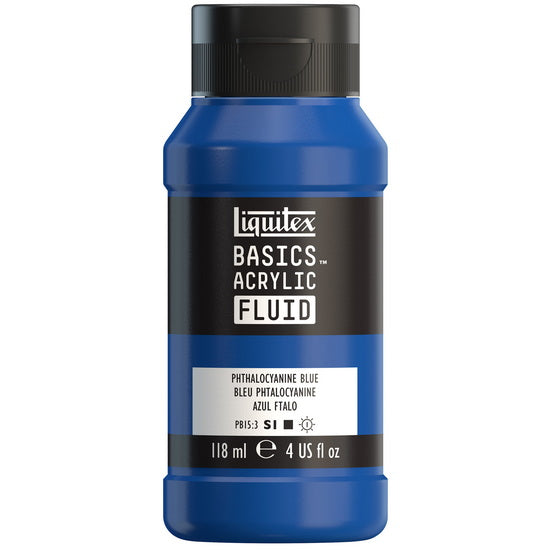 Acrylique basics fluide - 4oz - bleu phtalocyanine