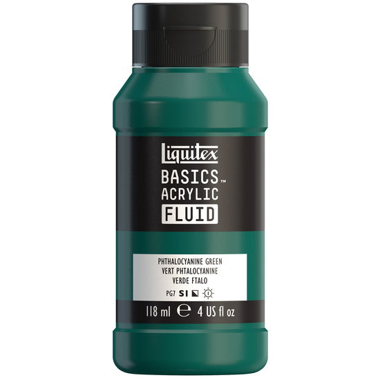 Acrylique basics fluide - 4oz - vert phtalocyanine